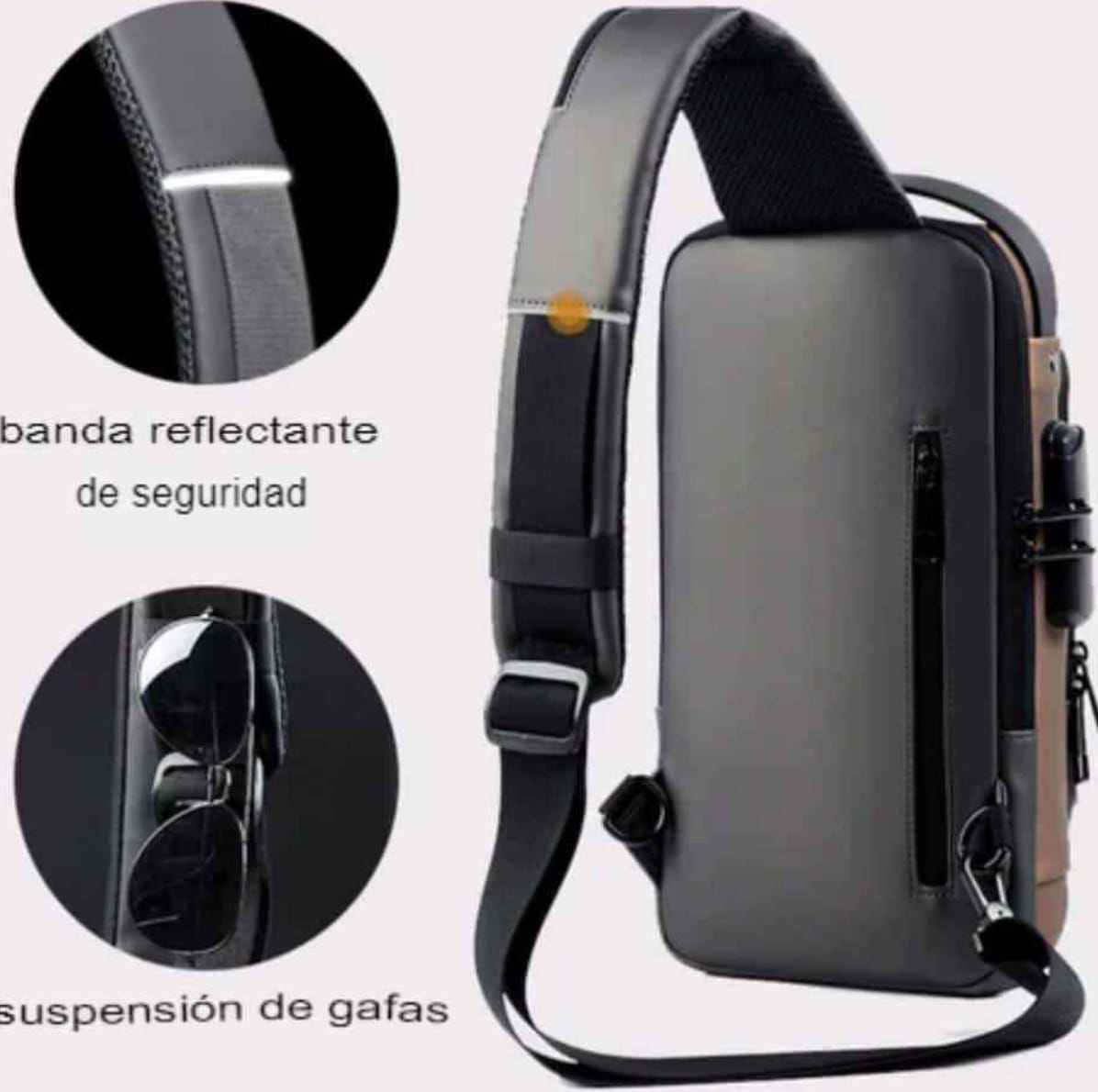 Mochila Antirrobo Con Puerto Usb MARRON